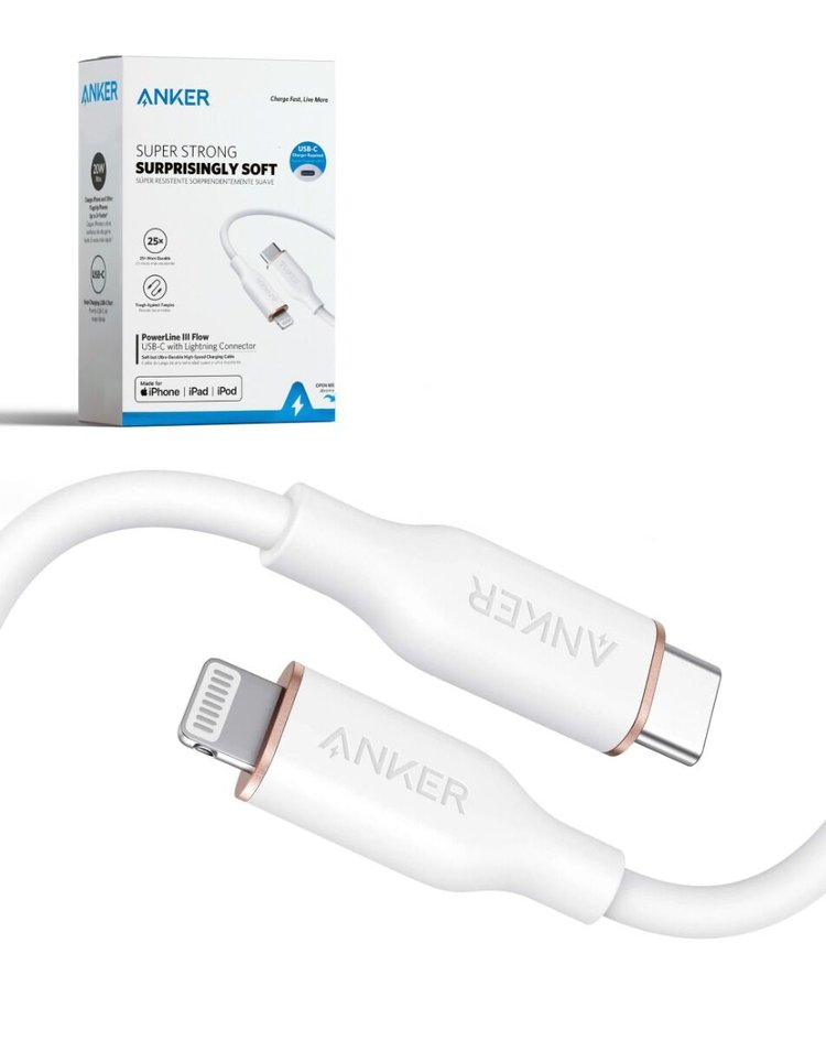 ANKER - Powerline III Flow 6' USB-C To Lightning Connector